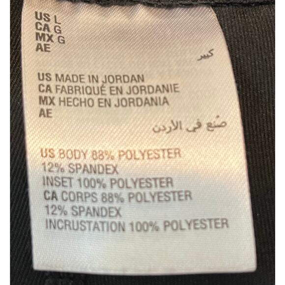 IDEOLOGY HIGH-RISE  CROPPED YOGA LEGGINGS, WOMENS, L, BLACK WITH BLUE STRIPES - Picture 11 of 12